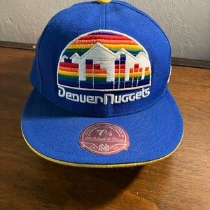 Denver Nuggets Mitchell & Ness NBA Team Solid Fitted Cap,Hat
